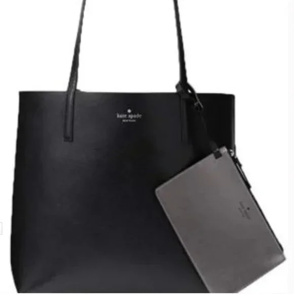 kate spade Accessories Nwot Kate Spade Arch Maya Reversible Tote In Gunmetal Poshmark